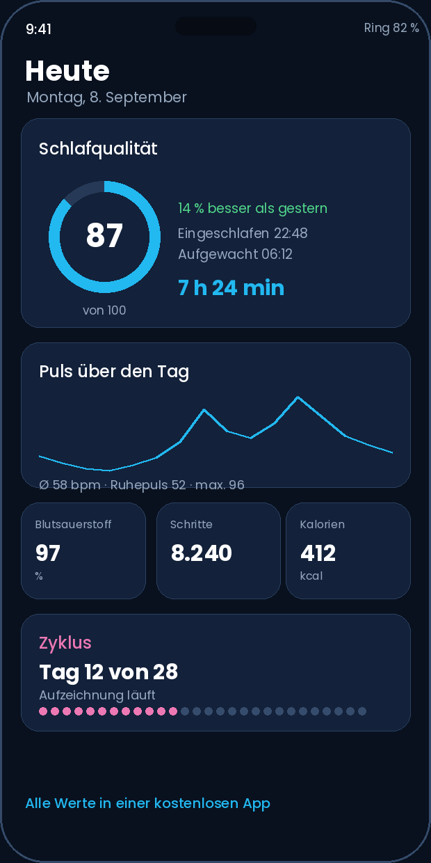 App-Ansicht Kostenlose App