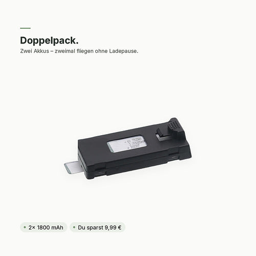 flynk V5 Ersatz-Akku 1800 mAh im Doppelpack