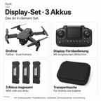 Display-Set · 3 Akkus – Drohne, Display-Fernbedienung, 3 Akkus insgesamt und Transporttasche