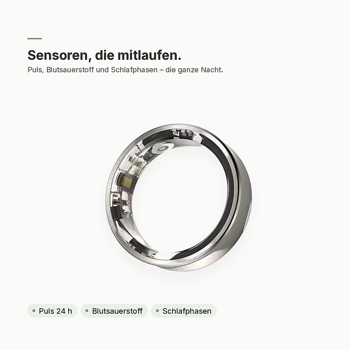 Sensoren für Puls, Blutsauerstoff und Schlafphasen