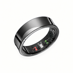 flynk R3 Smart Ring in Obsidian Schwarz – glatte Oberfläche und offene Ringmitte