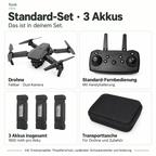 Standard-Set · 3 Akkus – Drohne, Standard-Fernbedienung, 3 Akkus insgesamt und Transporttasche